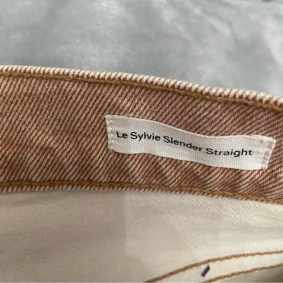 FRAME Le Sylvie Slender Straight-Leg Jeans Tan 21924 - Picture 10 of 15